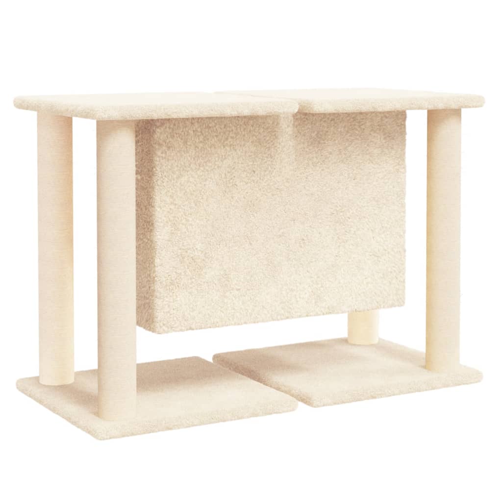 vidaXL Cat Tree with Sisal Scratching Posts Cream 50 cm