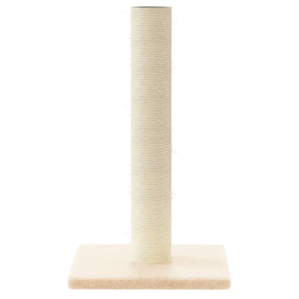 vidaXL Cat Scratching Post Cream 22x22x45 cm