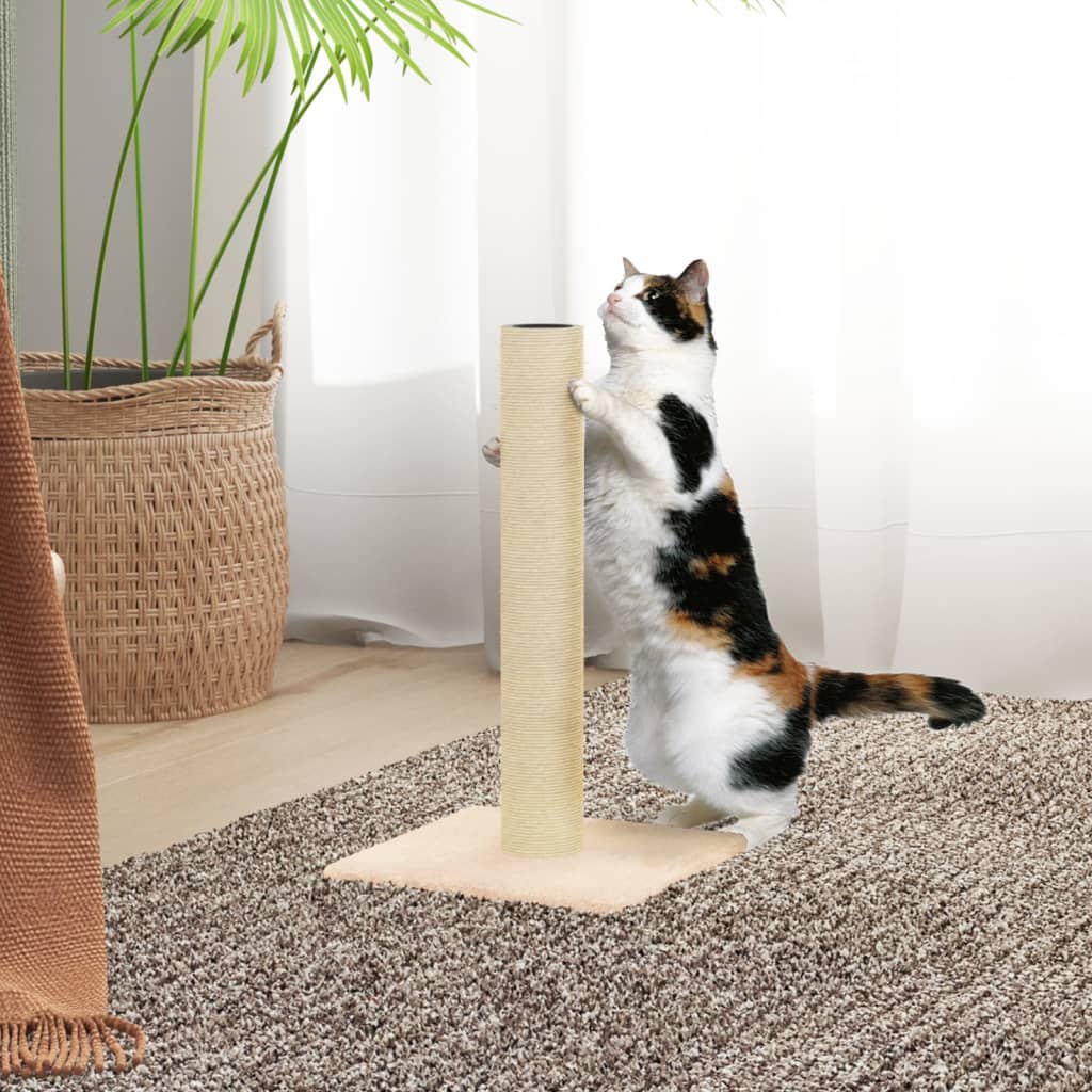 vidaXL Cat Scratching Post Cream 22x22x45 cm