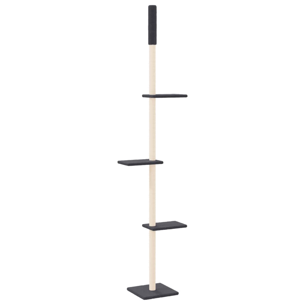 vidaXL Floor to Ceiling Cat Tree Dark Grey 267.5-297.5 cm