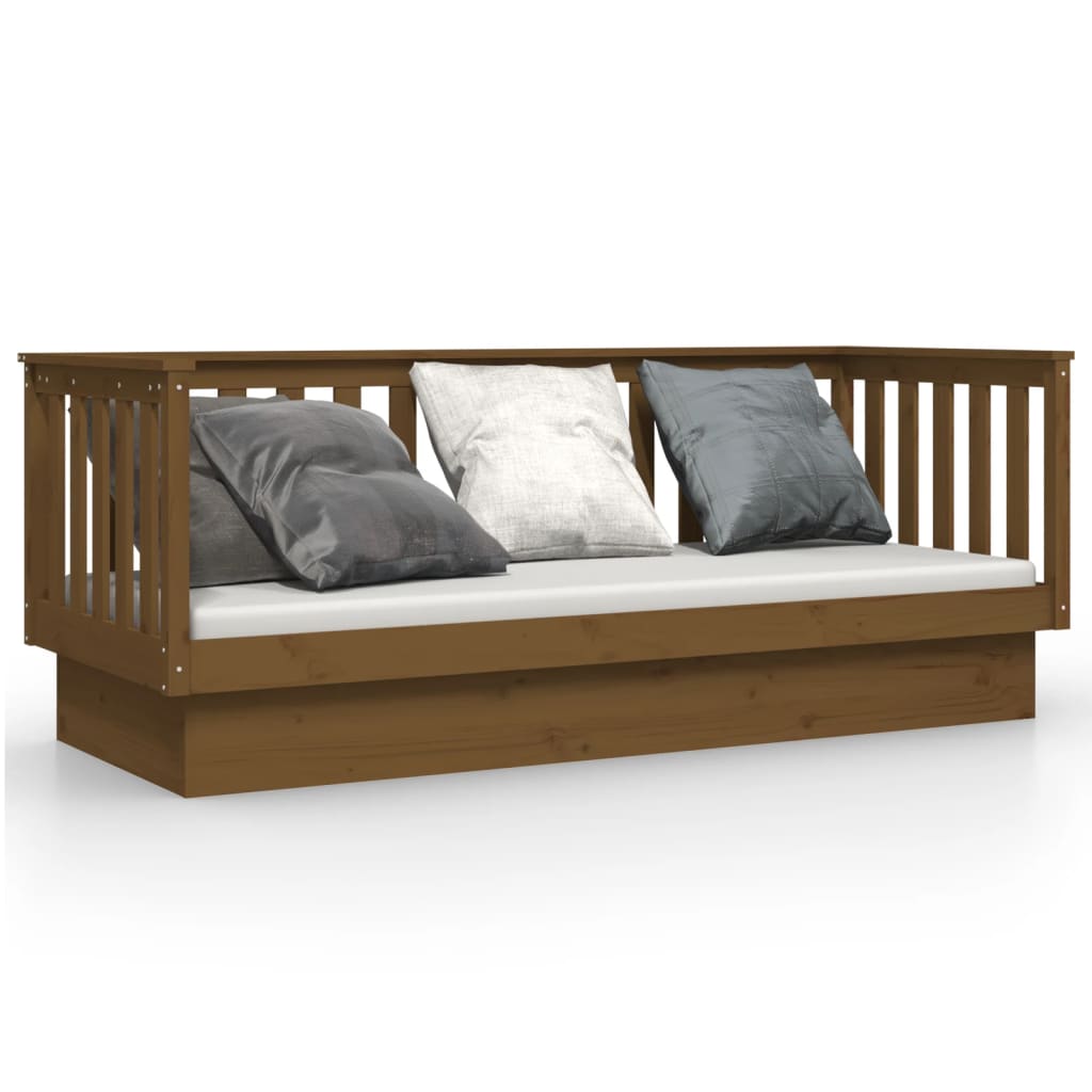 vidaXL Day Bed without Mattress Honey Brown 75x190 cm Small Single Solid Wood Pine