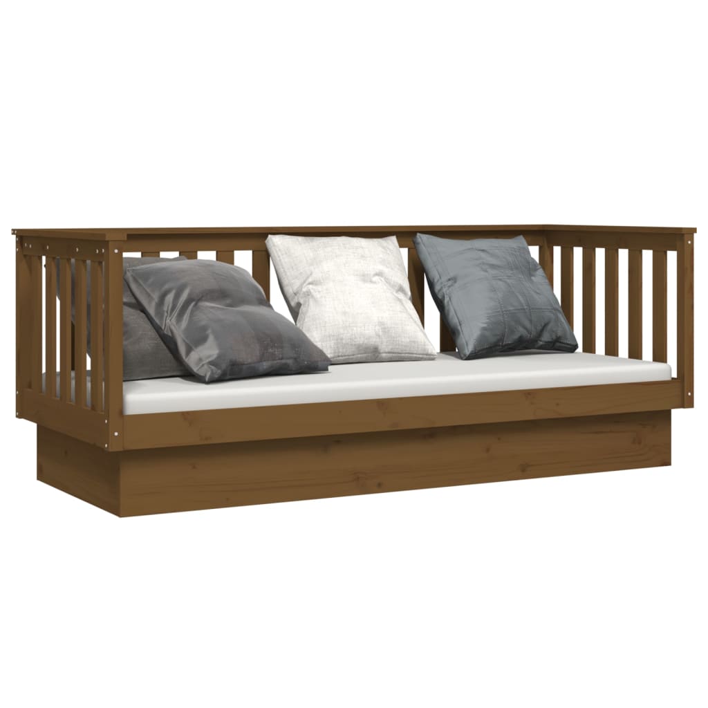 vidaXL Day Bed without Mattress Honey Brown 75x190 cm Small Single Solid Wood Pine