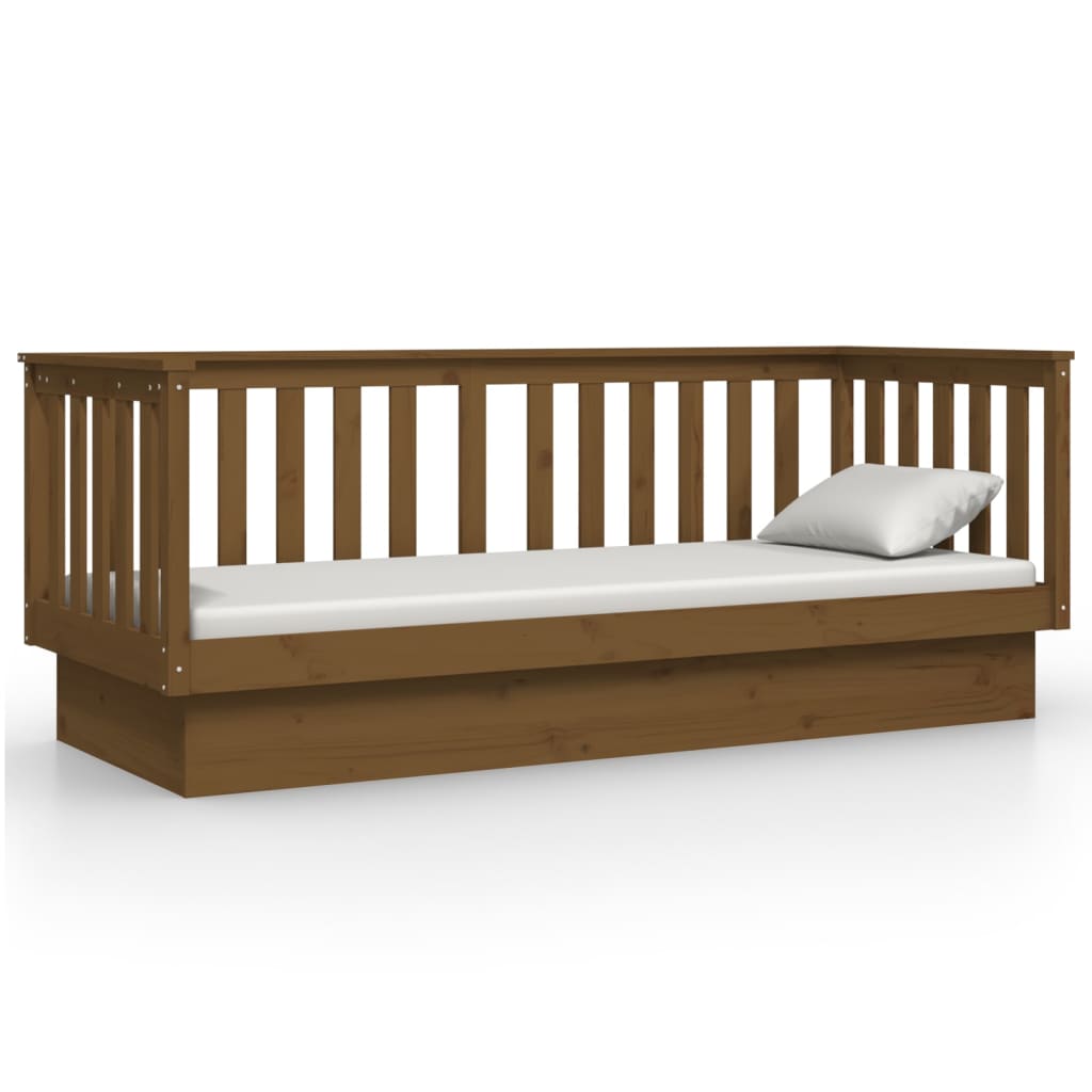 vidaXL Day Bed without Mattress Honey Brown 75x190 cm Small Single Solid Wood Pine