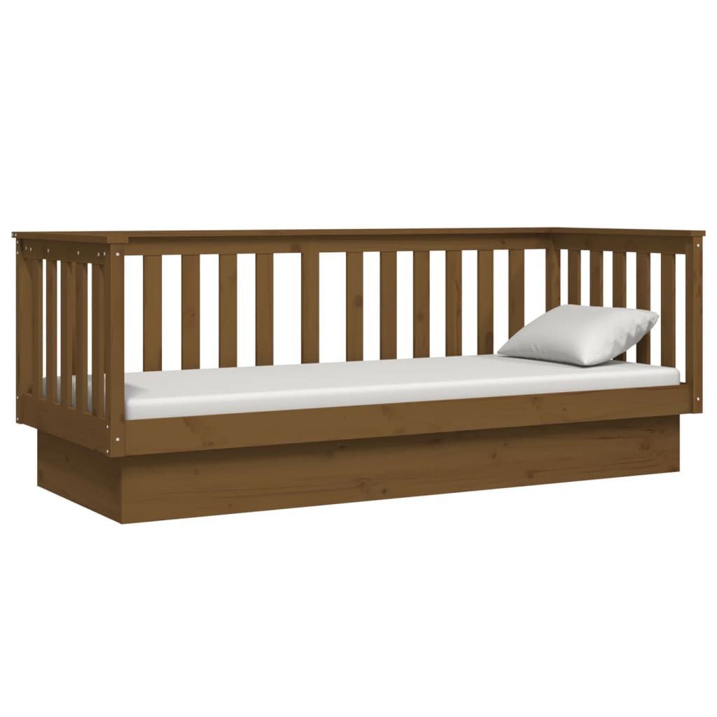 vidaXL Day Bed without Mattress Honey Brown 75x190 cm Small Single Solid Wood Pine