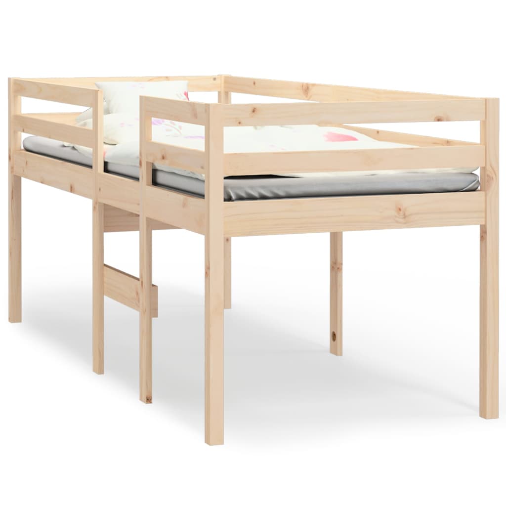 vidaXL High Sleeper Bed without Mattress 80x200 cm Solid Wood Pine