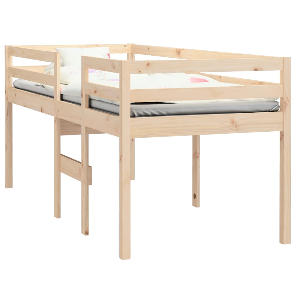 vidaXL High Sleeper Bed without Mattress 80x200 cm Solid Wood Pine