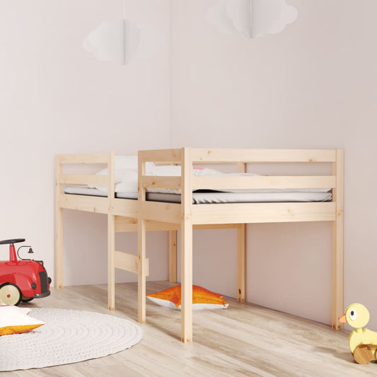 vidaXL High Sleeper Bed without Mattress 80x200 cm Solid Wood Pine