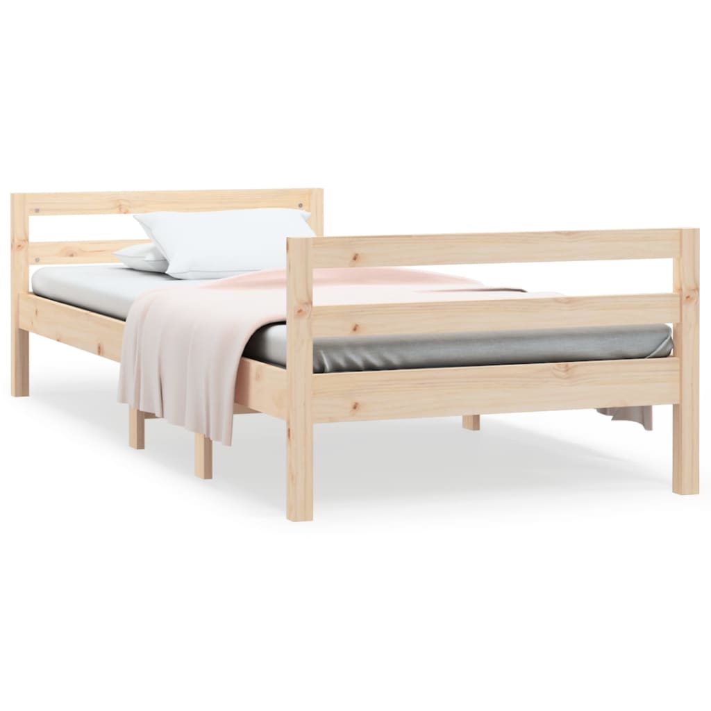 vidaXL Bed Frame without Mattress 80x200 cm Solid Wood Pine