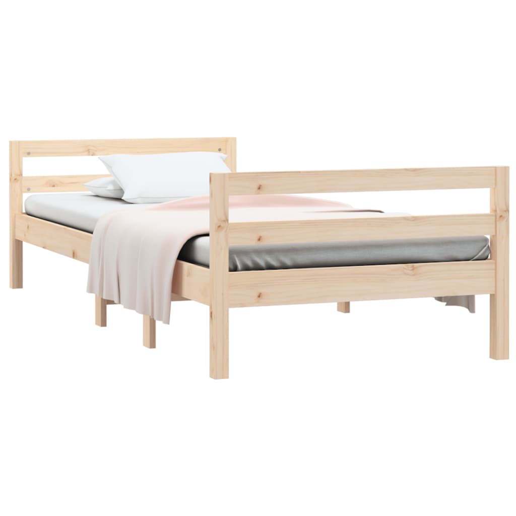 vidaXL Bed Frame without Mattress 80x200 cm Solid Wood Pine