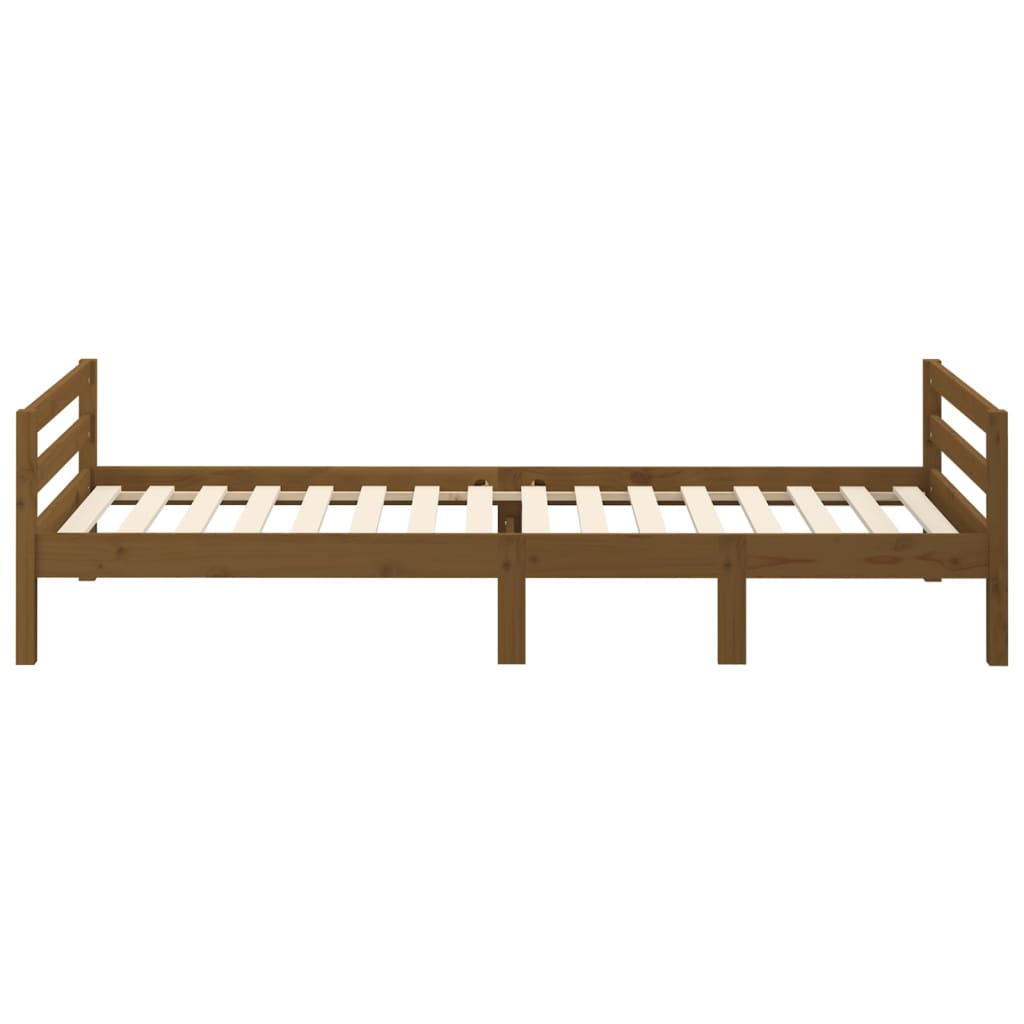 vidaXL Bed Frame without Mattress Honey Brown 90x190 cm Single Solid Wood Pine