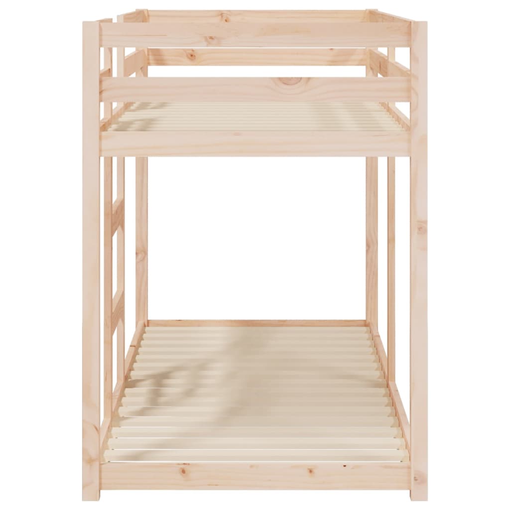 vidaXL Bunk Bed without Mattress 75x190 cm Small Single Solid Wood Pine