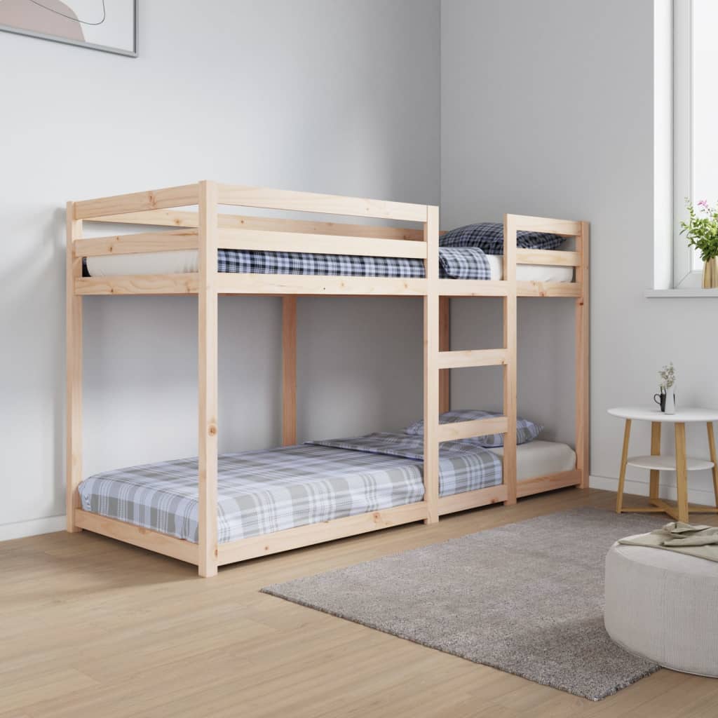 vidaXL Bunk Bed without Mattress 75x190 cm Small Single Solid Wood Pine