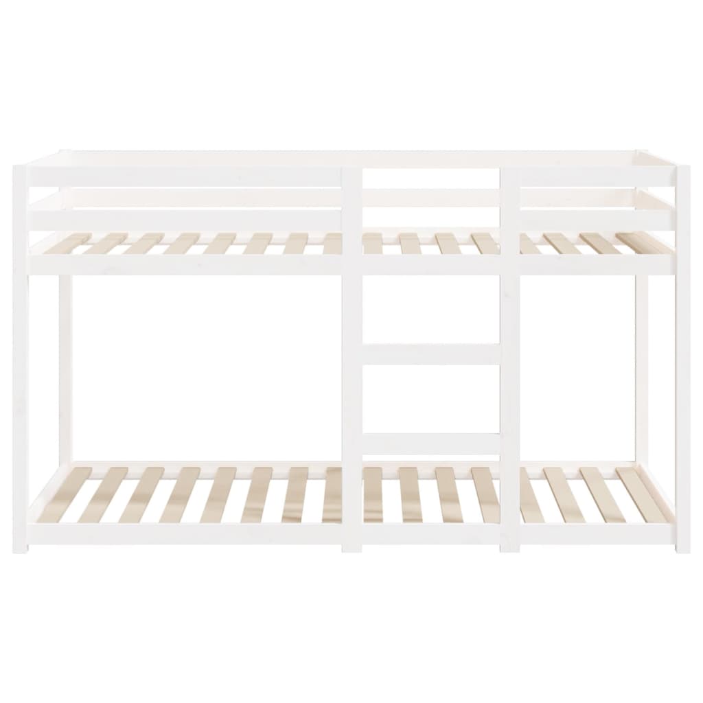 vidaXL Bunk Bed without Mattress White 75x190 cm Small Single Solid Wood Pine