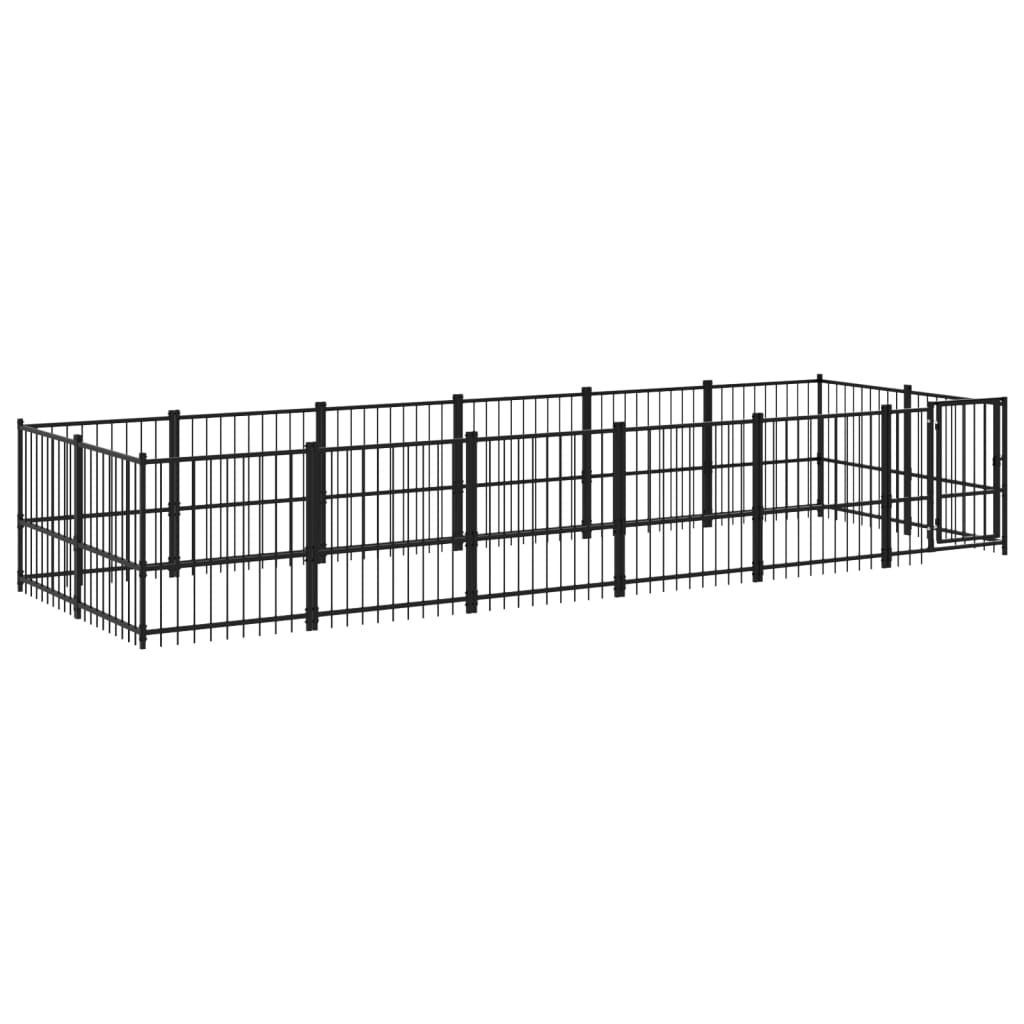 Outdoor Dog Kennel Steel 11.26 m²