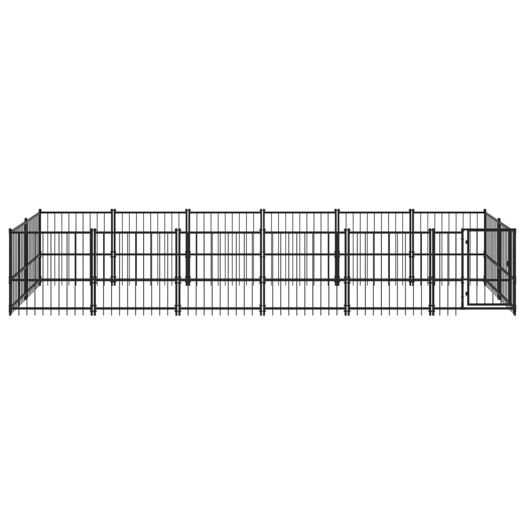 Outdoor Dog Kennel Steel 11.26 m²