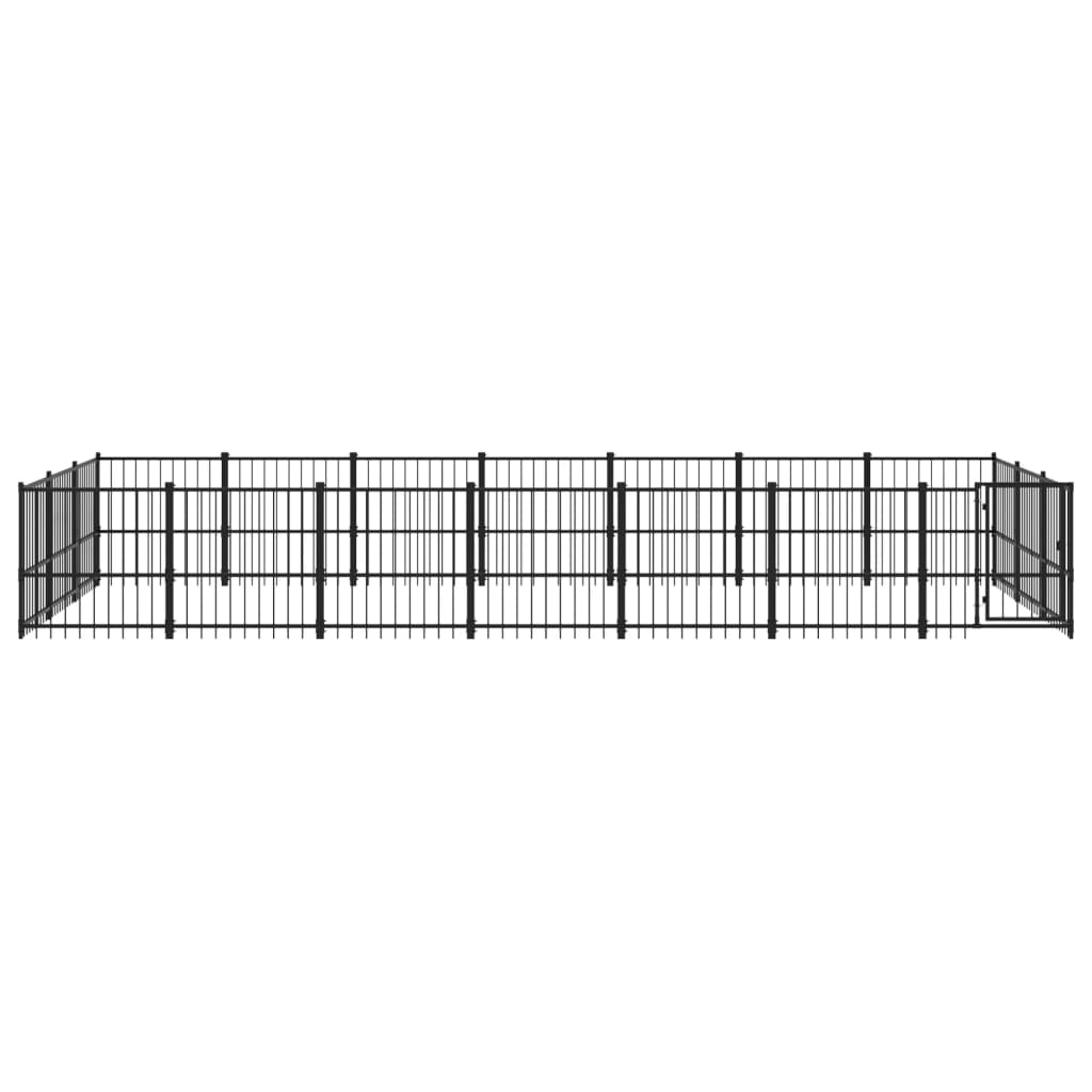 Outdoor Dog Kennel Steel 19.76 m²