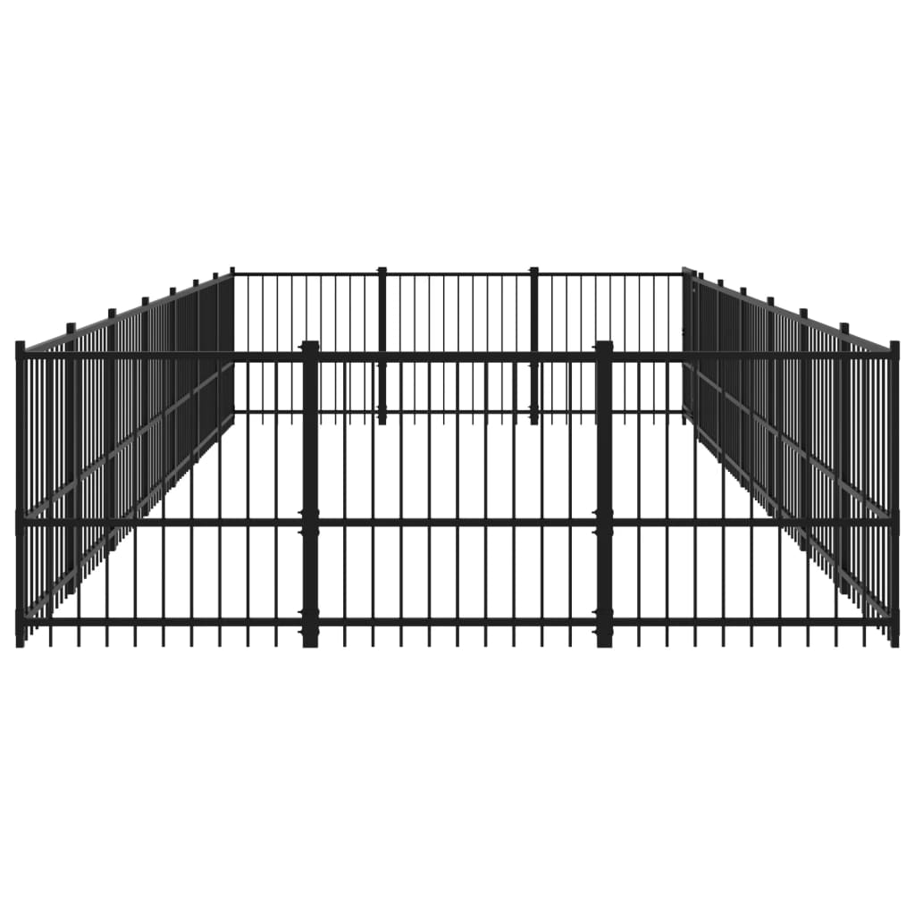 Outdoor Dog Kennel Steel 19.76 m²