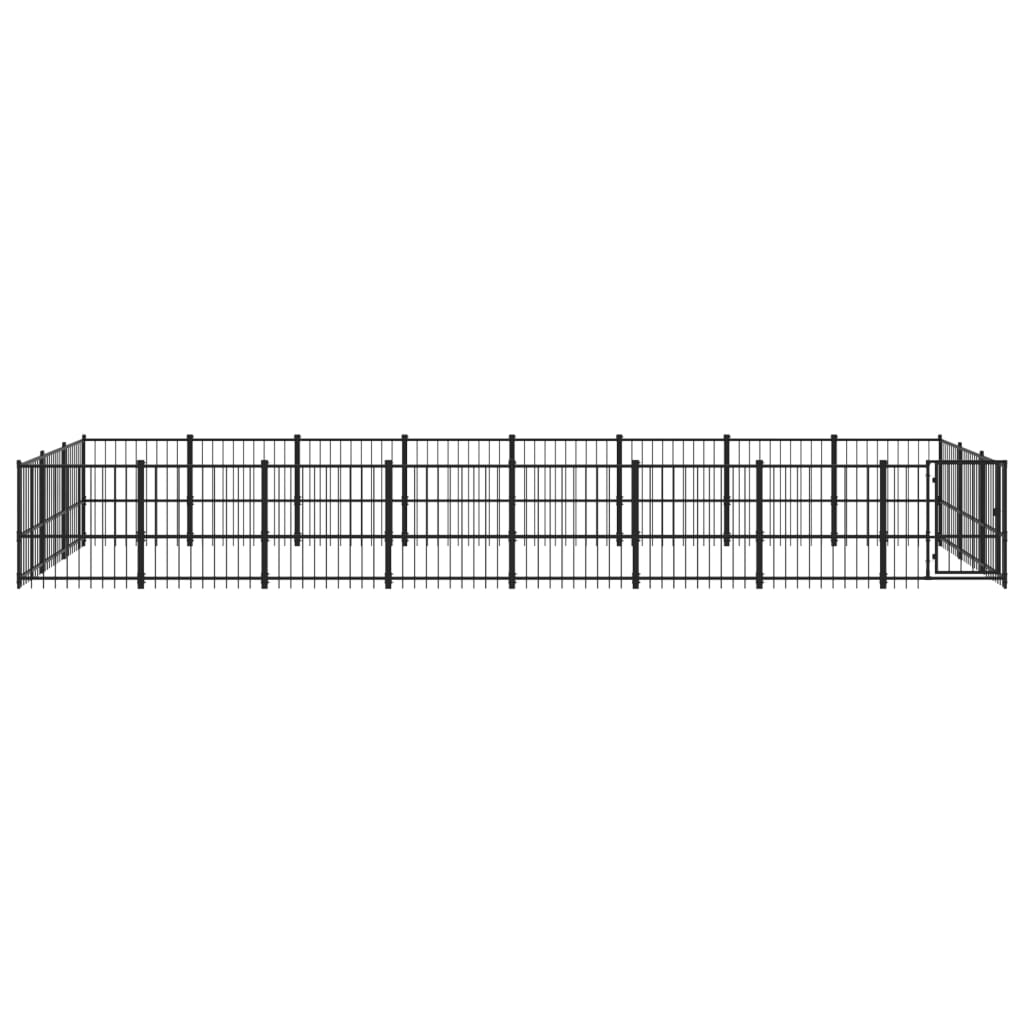 Outdoor Dog Kennel Steel 22.58 m²
