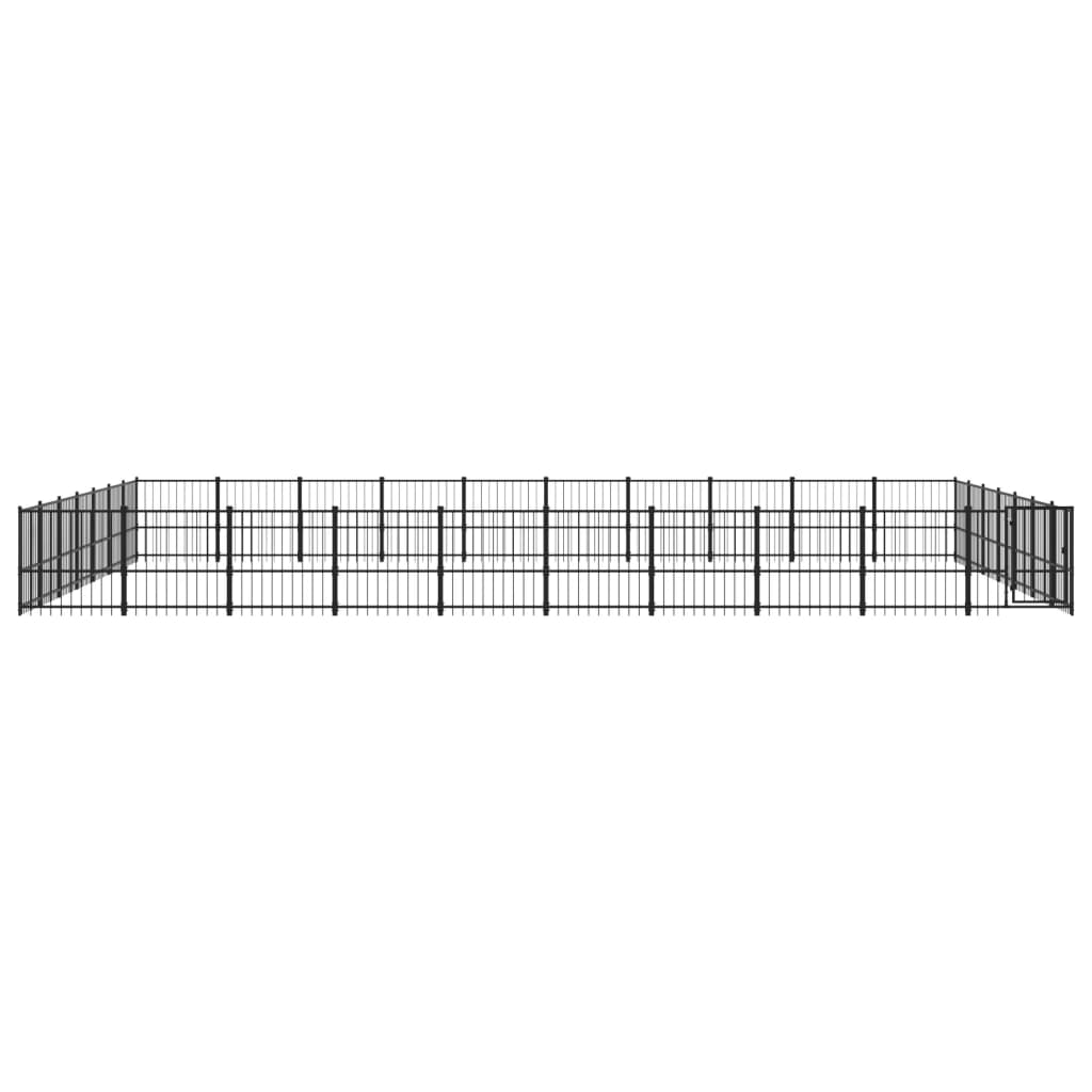 Outdoor Dog Kennel Steel 65.86 m²