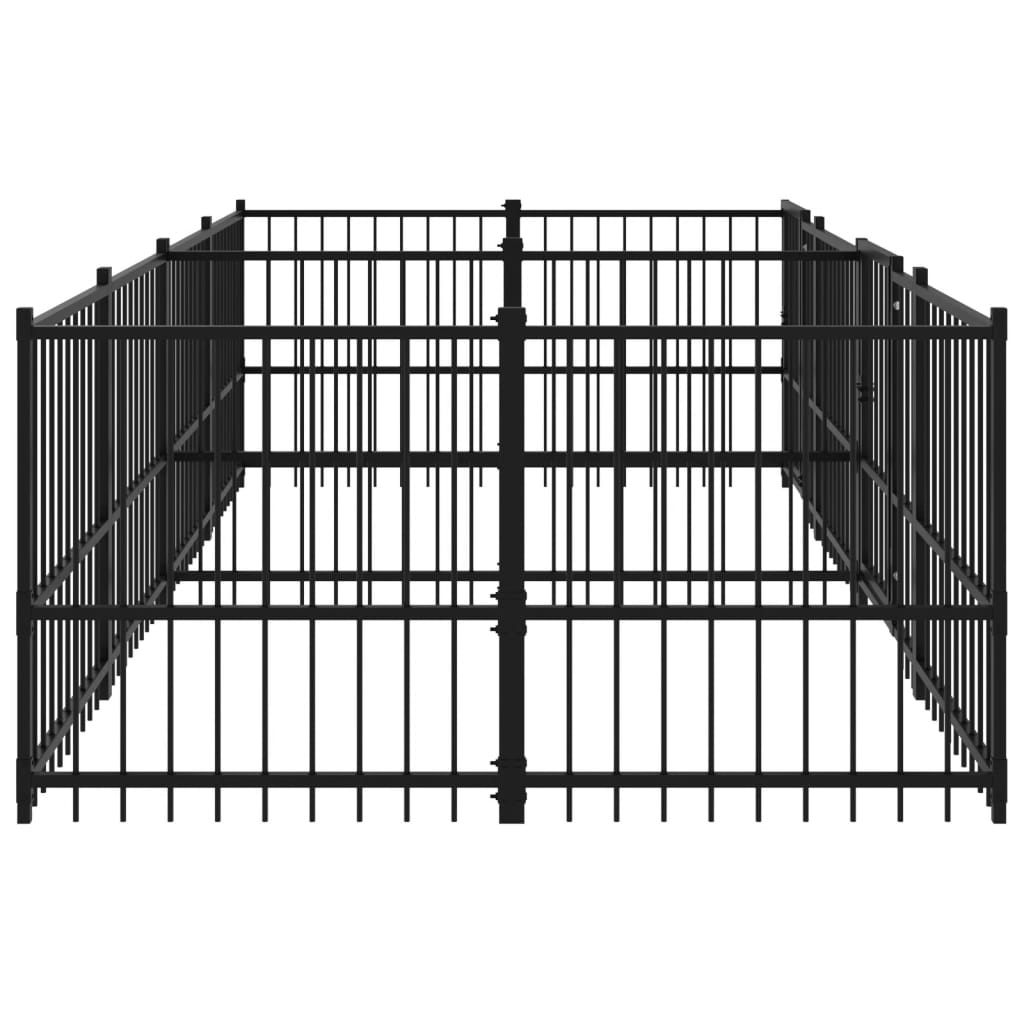 Outdoor Dog Kennel Steel 7.51 m²