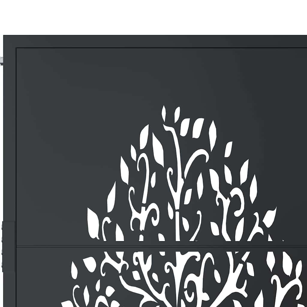 Garden Gate Anthracite 100x75 cm Steel Tree Design