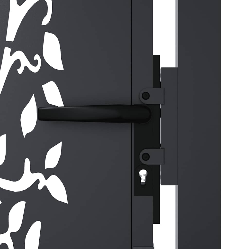 Garden Gate Anthracite 100x175 cm Steel Tree Design
