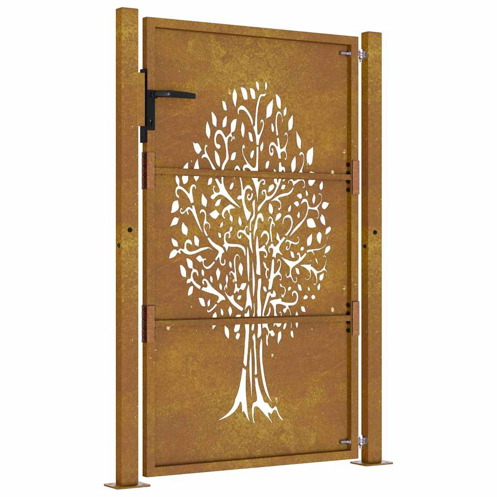 Garden Gate 100x125 cm Corten Steel Tree Design