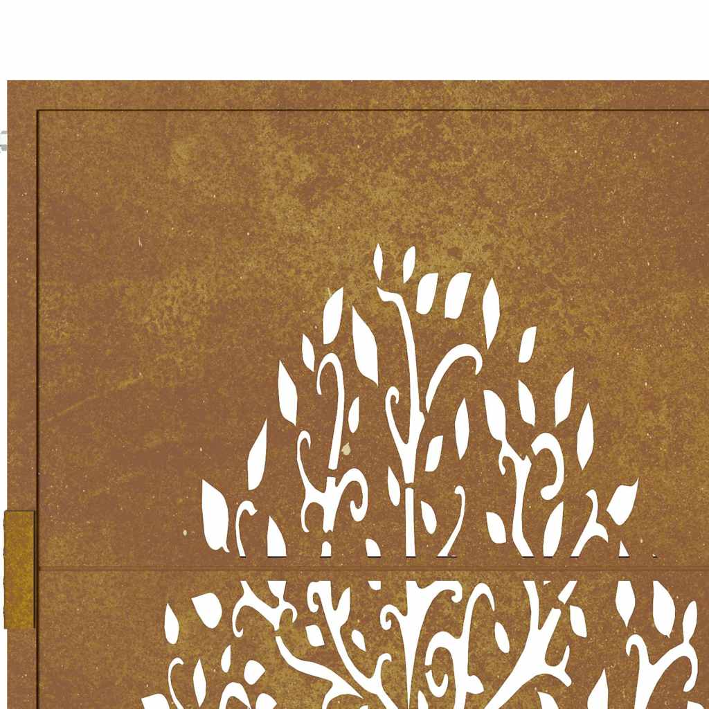 Garden Gate 100x125 cm Corten Steel Tree Design