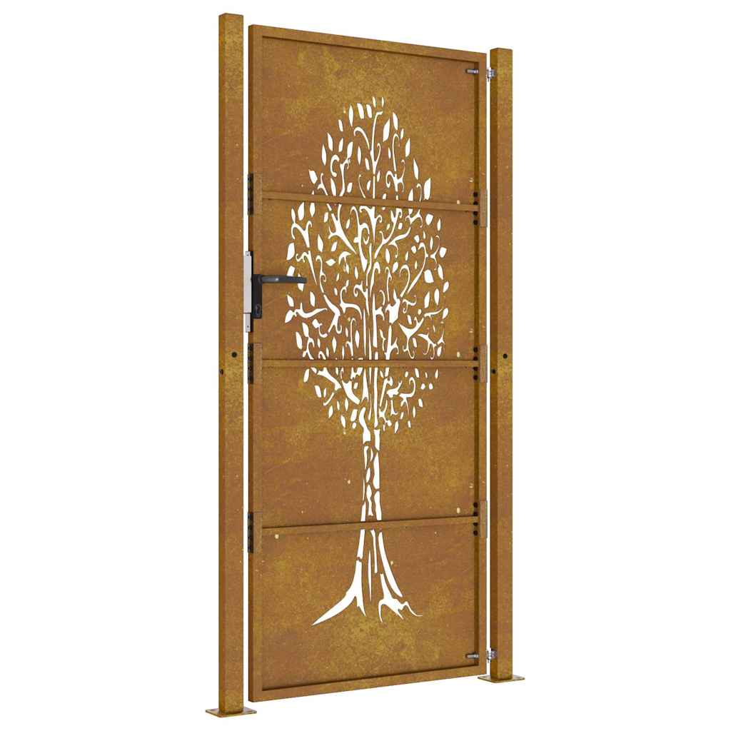 Garden Gate 100x175 cm Corten Steel Tree Design