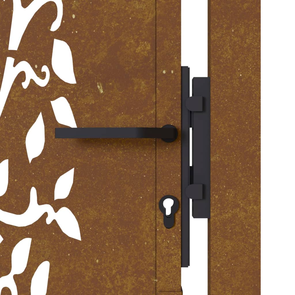 vidaXL Garden Gate 105x205 cm Corten Steel Tree Design