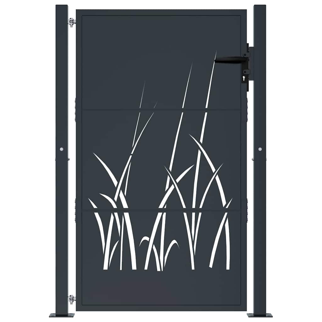 Garden Gate Anthracite 100x150 cm Steel Grass Design