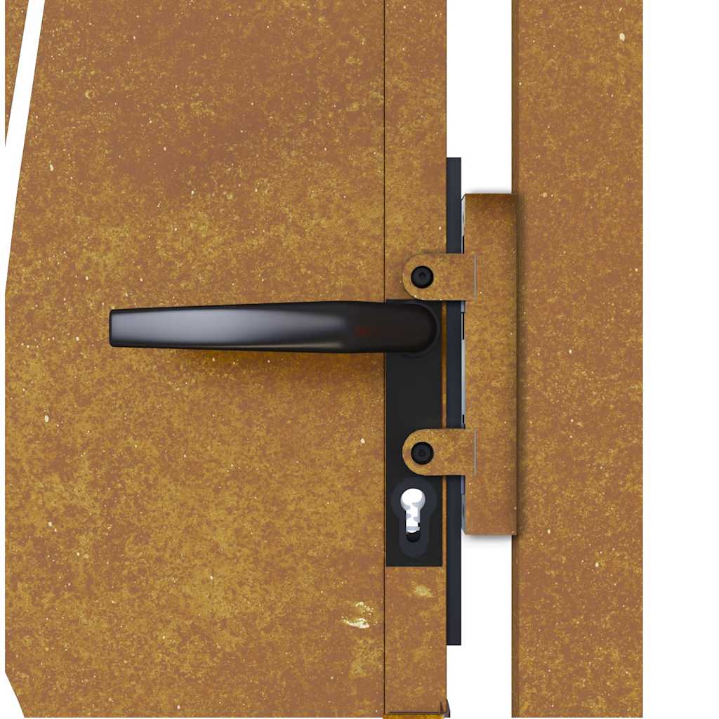 Garden Gate 100x75 cm Corten Steel Grass Design