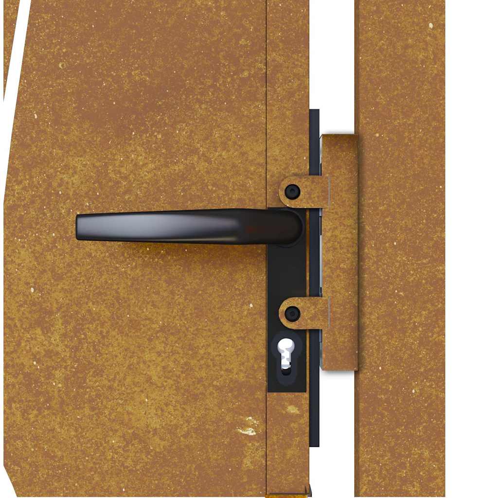Garden Gate 100x75 cm Corten Steel Grass Design
