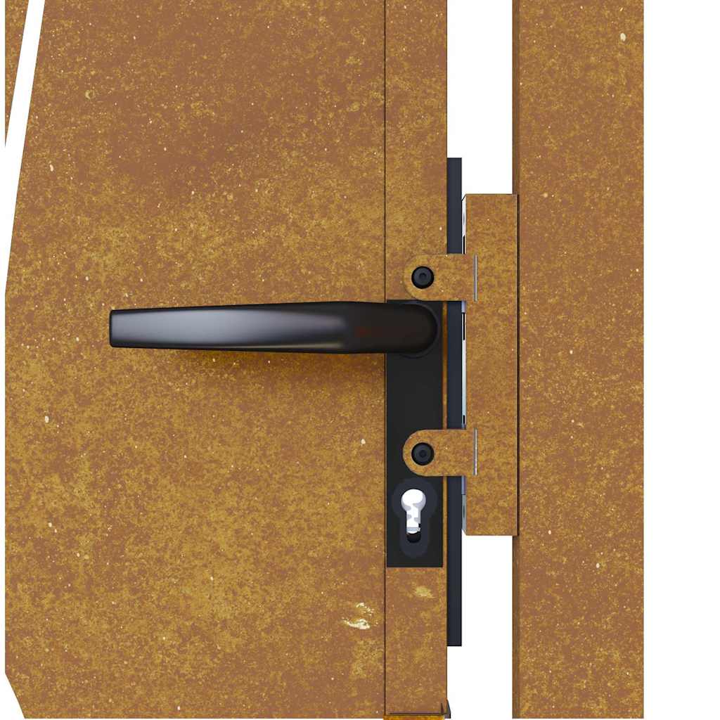 Garden Gate 100x125 cm Corten Steel Grass Design