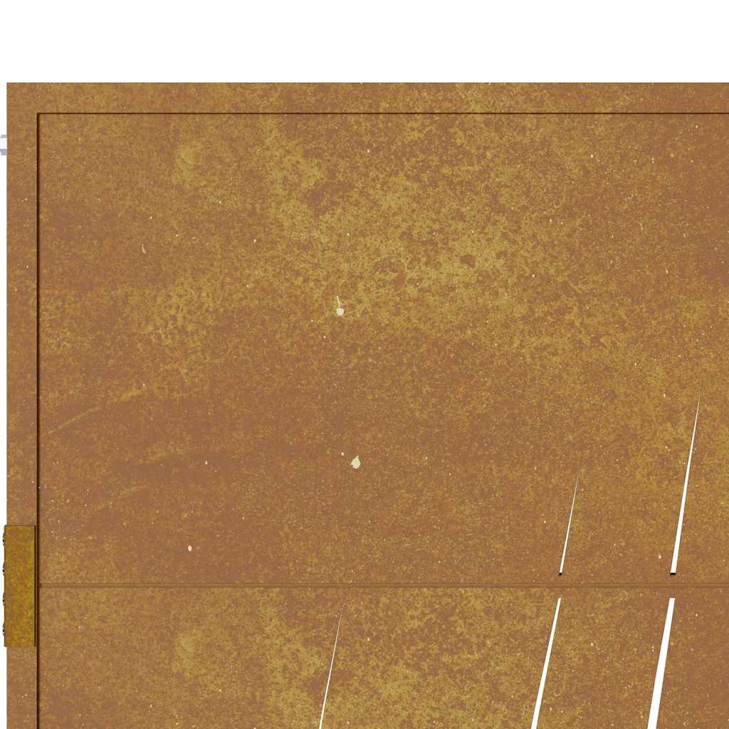 Garden Gate 100x175 cm Corten Steel Grass Design