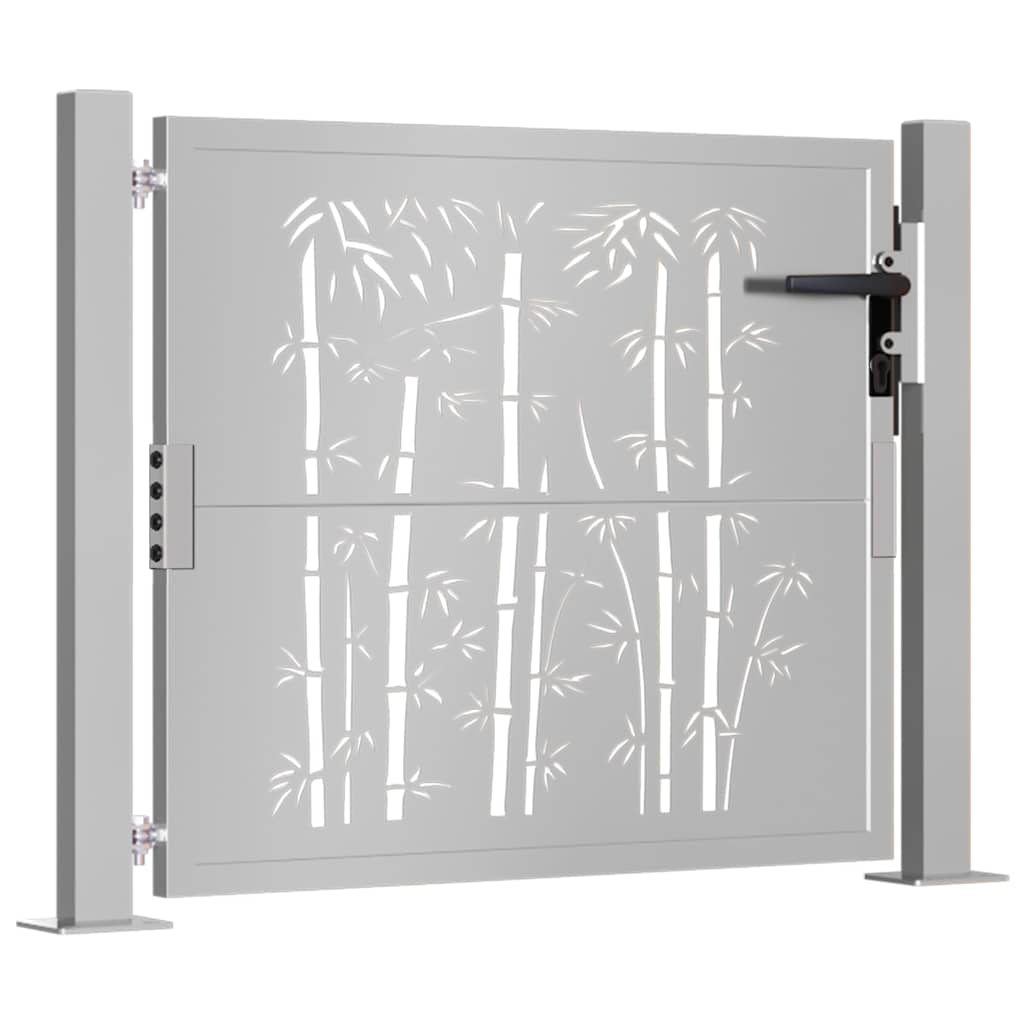 Garden Gate 100x75 cm Corten Steel Bamboo Design