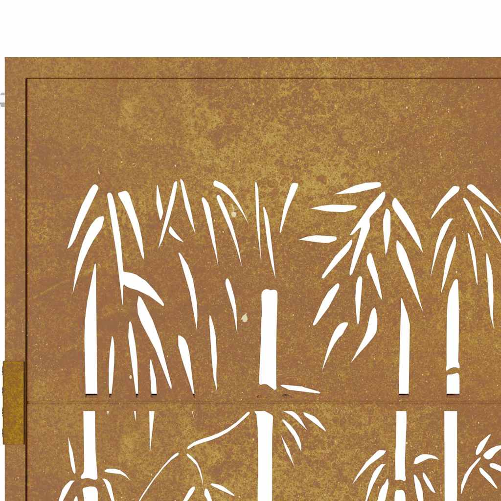 Garden Gate 100x125 cm Corten Steel Bamboo Design
