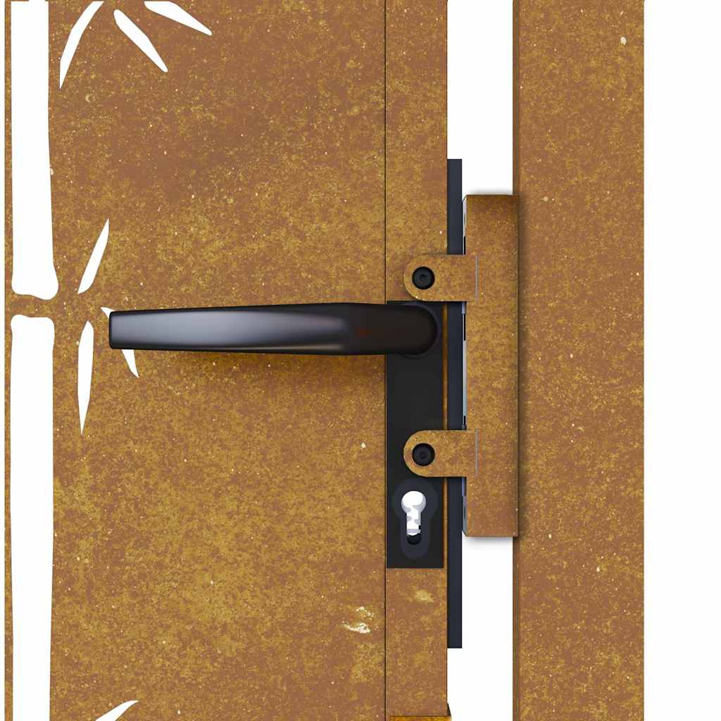 Garden Gate 100x125 cm Corten Steel Bamboo Design