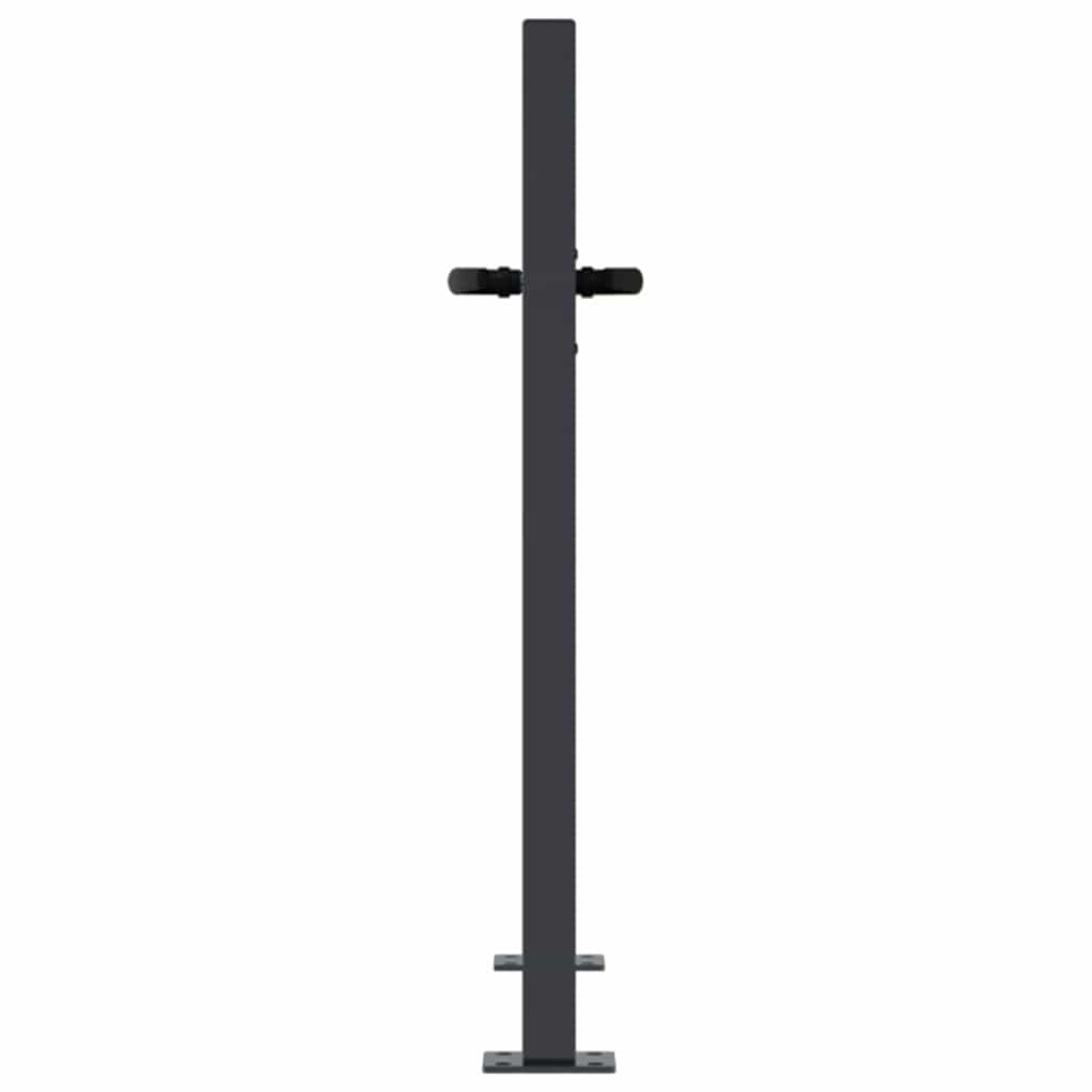 Garden Gate Anthracite 100x75 cm Steel Square Design