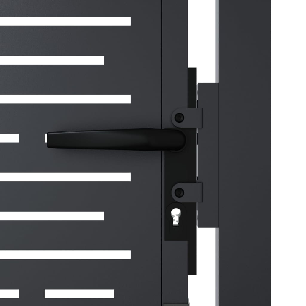 vidaXL Garden Gate Anthracite 105x80 cm Steel Square Design