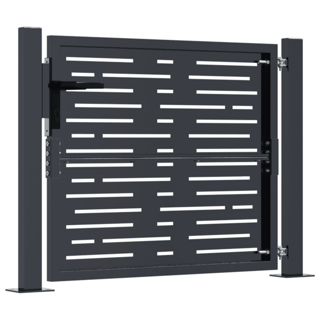 vidaXL Garden Gate Anthracite 105x105 cm Steel Square Design