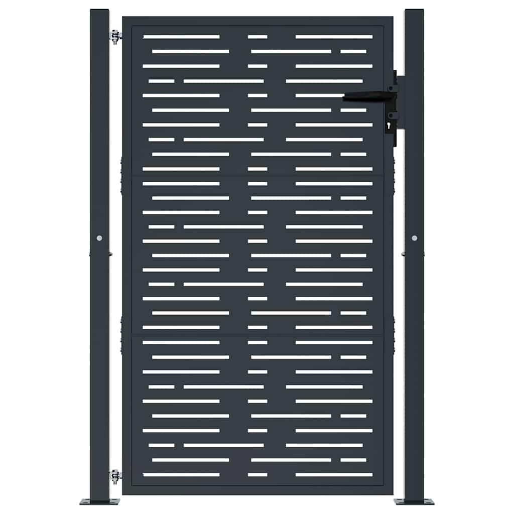 Garden Gate Anthracite 100x150 cm Steel Square Design