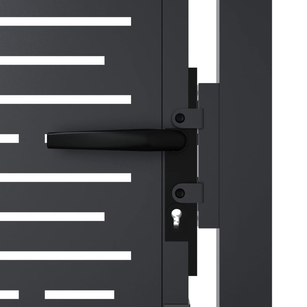 vidaXL Garden Gate Anthracite 105x155 cm Steel Square Design