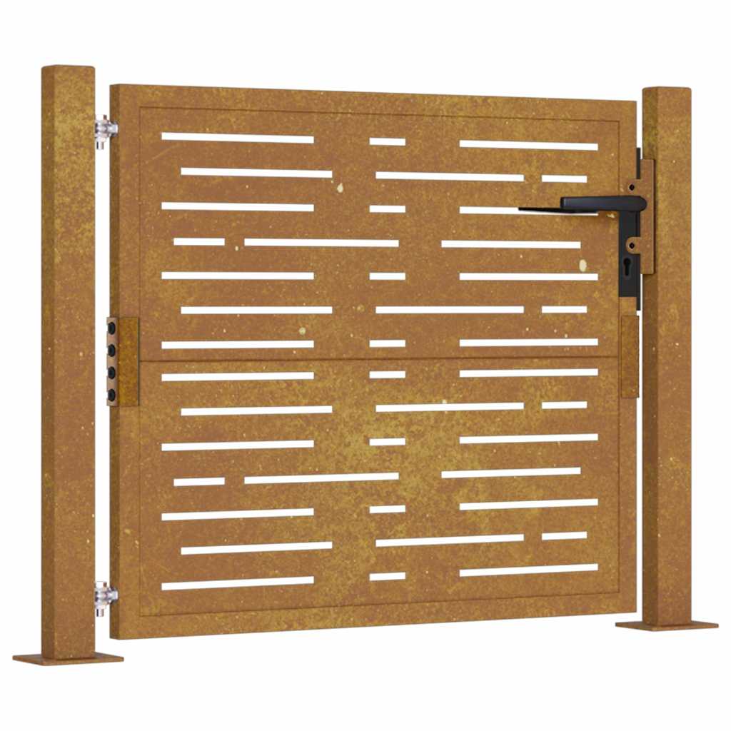 Garden Gate 100x75 cm Corten Steel Square Design
