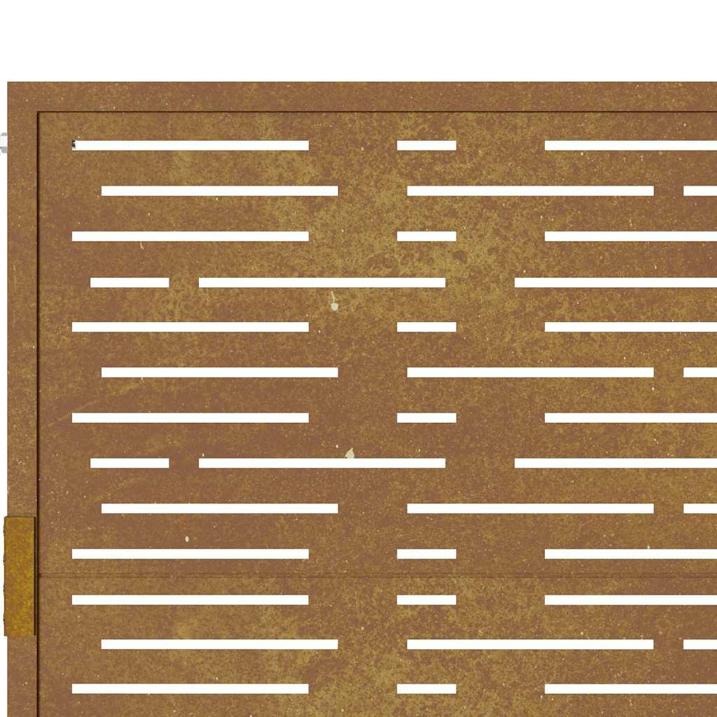 Garden Gate 100x75 cm Corten Steel Square Design