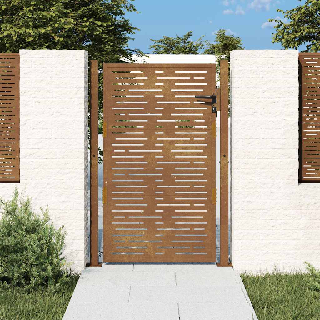 Garden Gate 100x125 cm Corten Steel Square Design