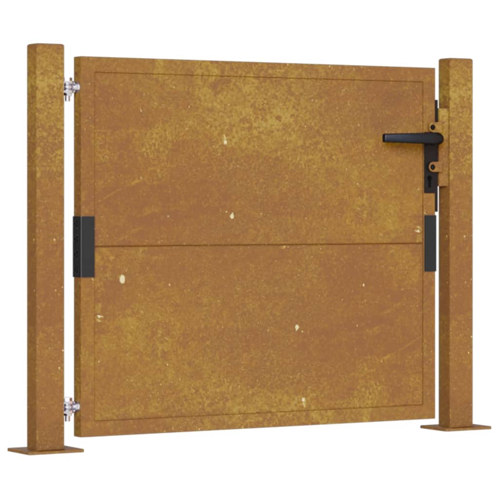 vidaXL Garden Gate 105x80 cm Corten Steel