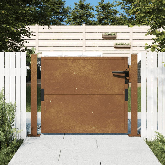 vidaXL Garden Gate 105x80 cm Corten Steel