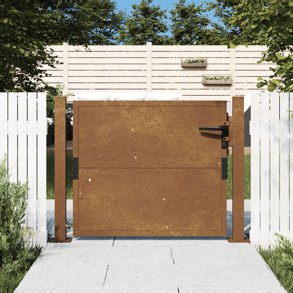 vidaXL Garden Gate 105x105 cm Corten Steel