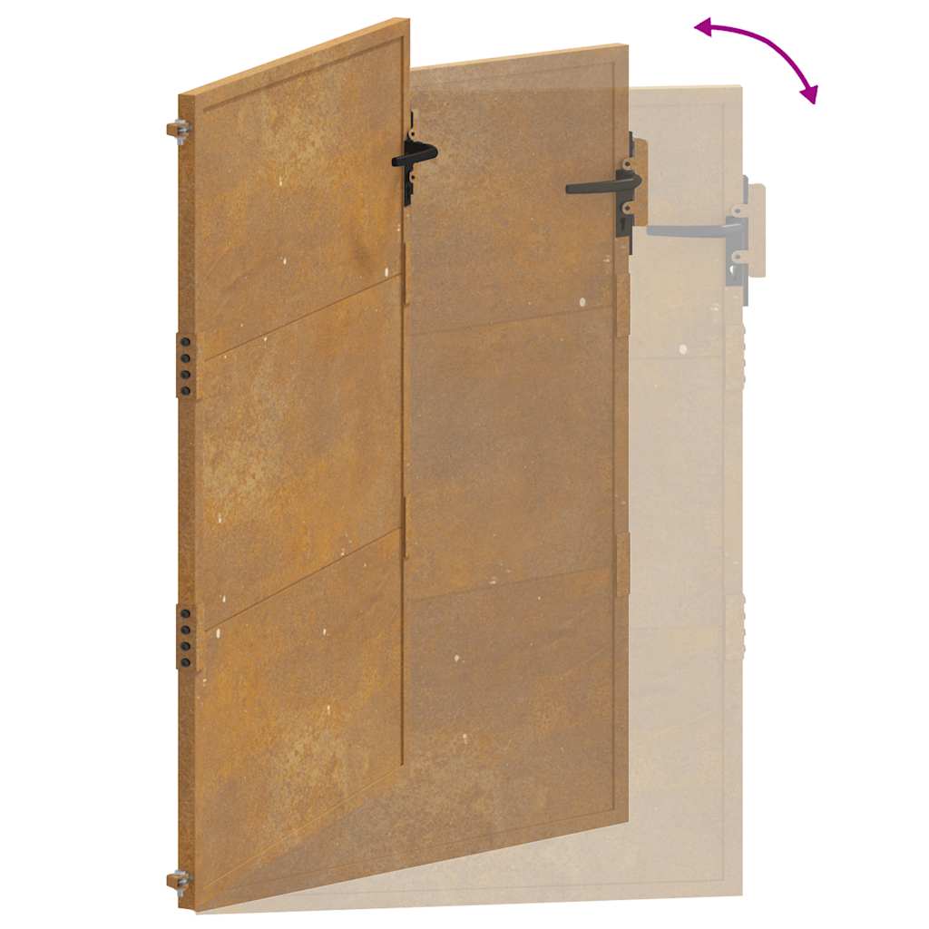 Garden Gate 100x125 cm Corten Steel